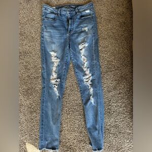 American eagle super hi-rise jeggings, like new, size 8 short